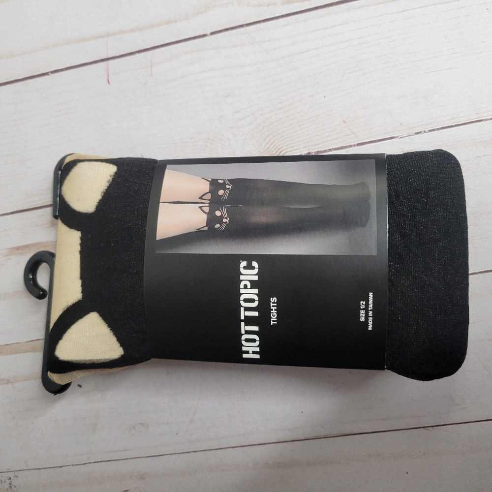 Hot Topic Black Cat Tights - Picture 4 of 4